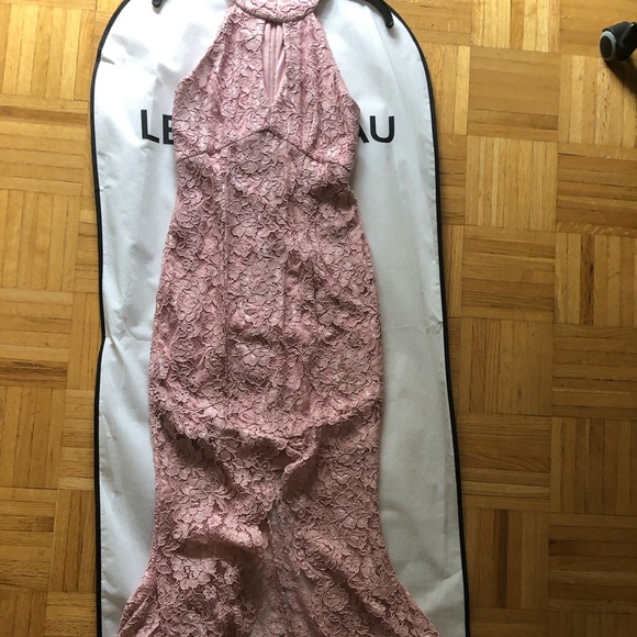 Pink Lace Halter Dress - Picture 4 of 5